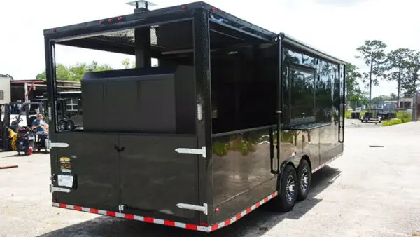 2024 Southern Dimensions BBQ Concession Trailer 24 Foot- Black Out Trailer with Smoker (SDG-244) - Image 4